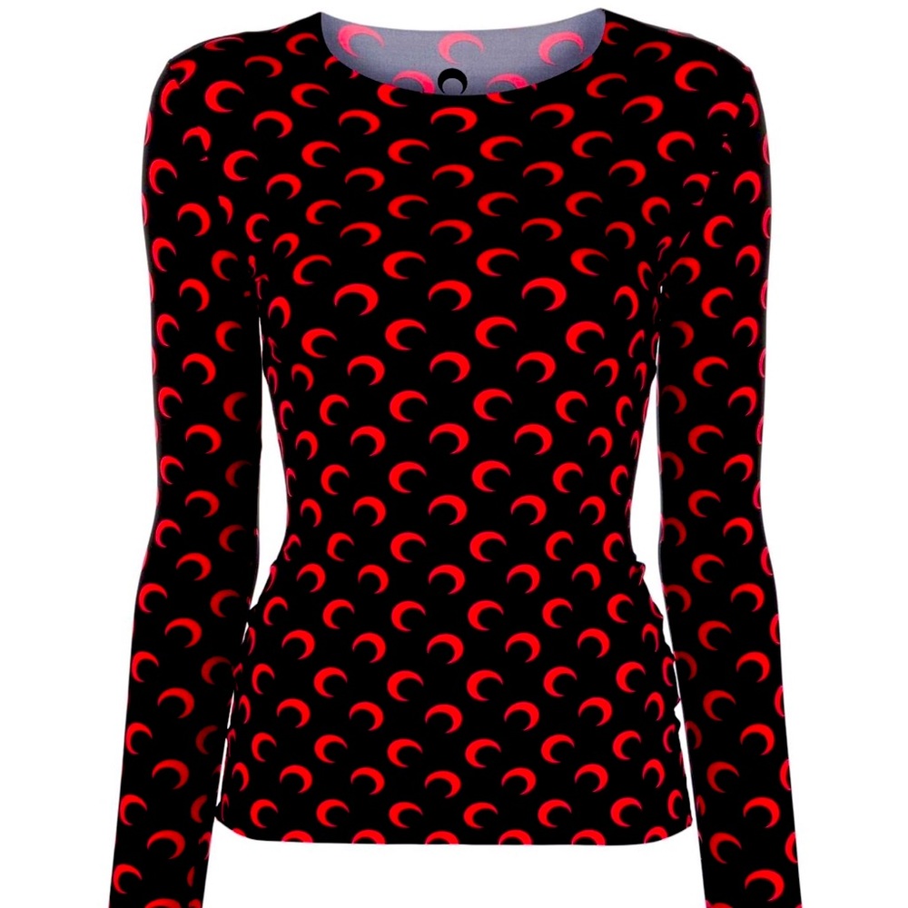 Marine Serre Crescent Moon Long Sleeve Top
